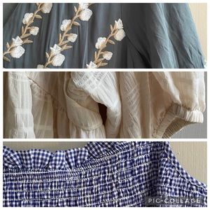 Cottage Core Bundle - 1 blouse, 2 dresses